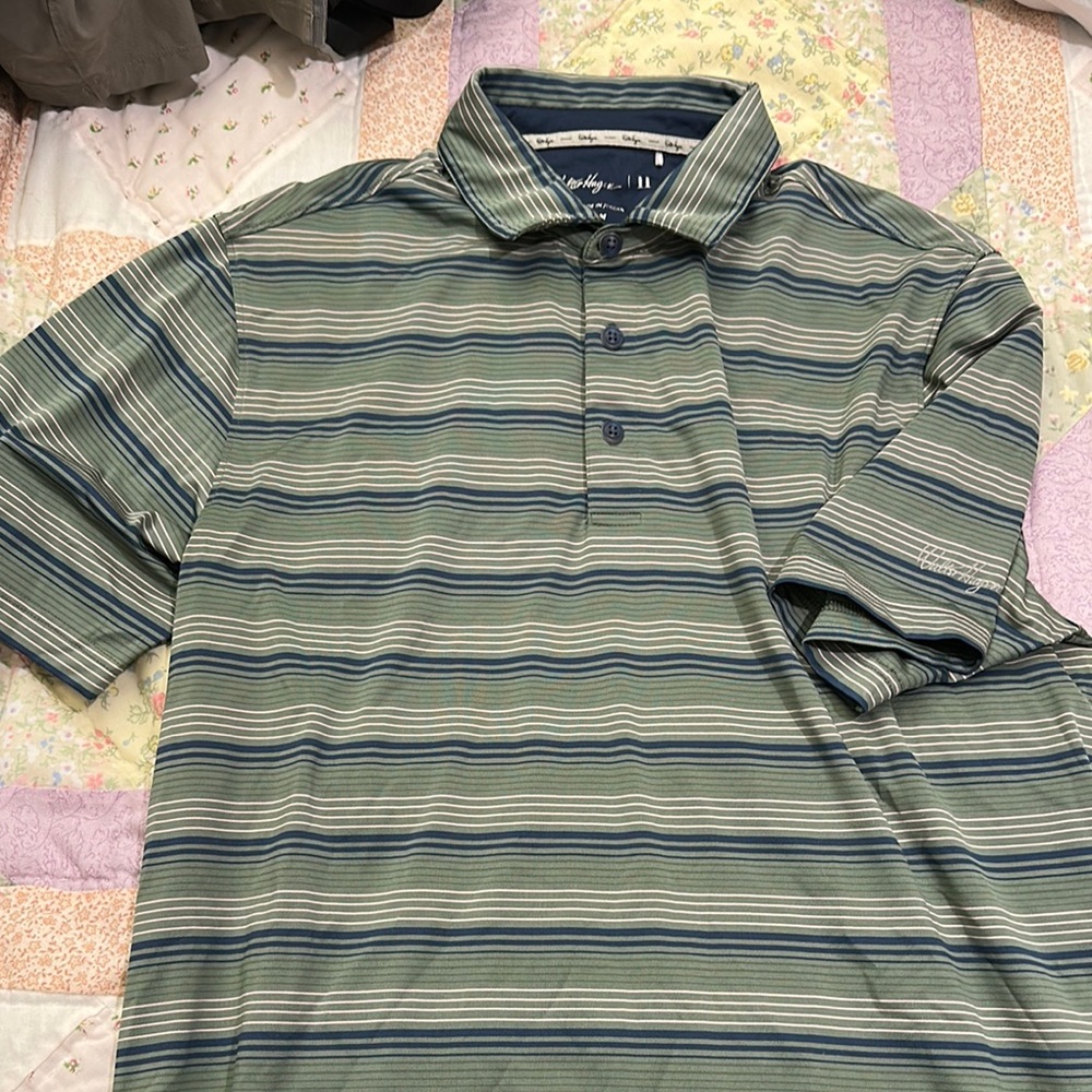 Mens Golf Walter Hagen Striped Polo Shirt